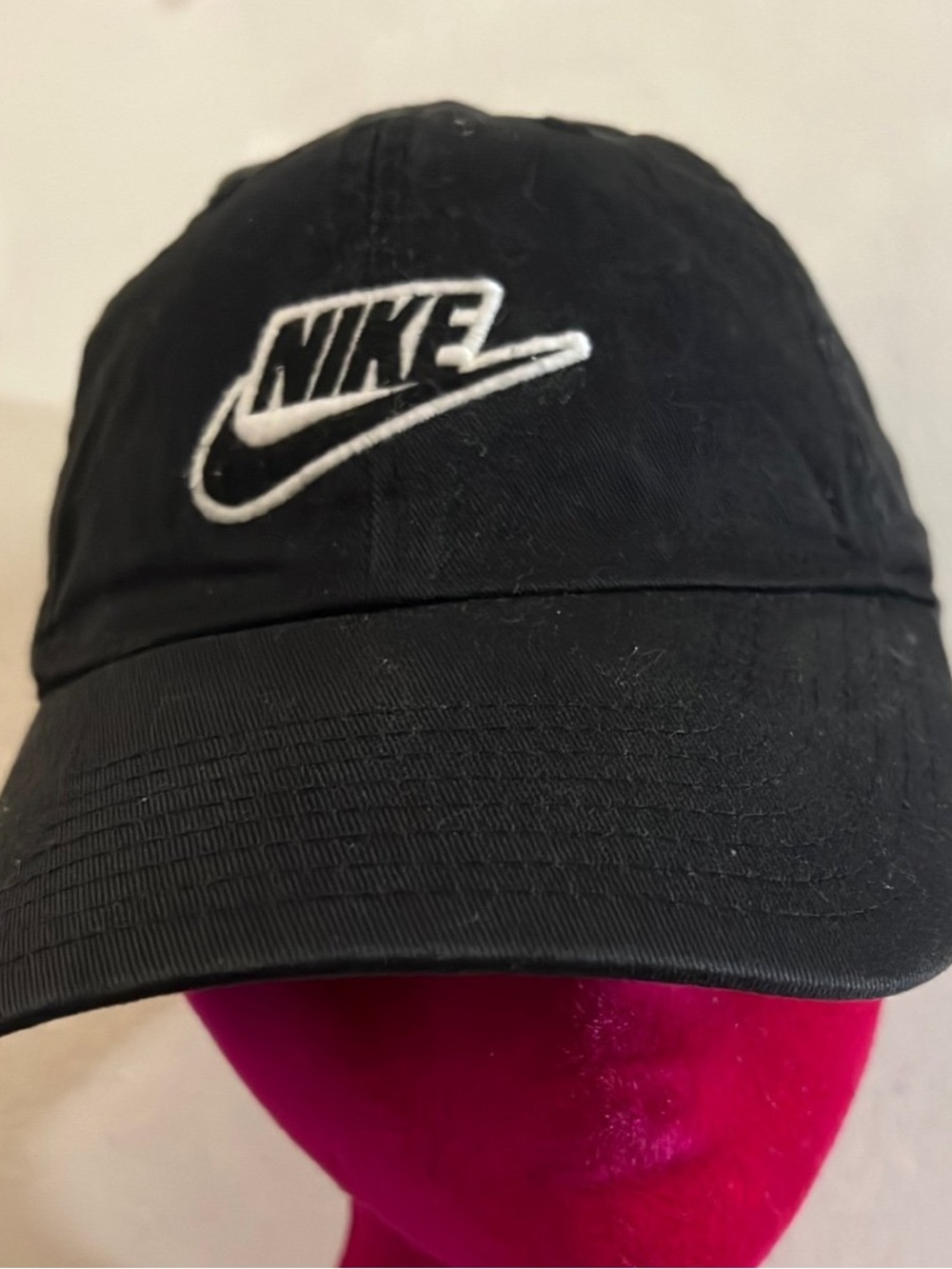 Nike Black Cap with White Embroidered Swoosh
